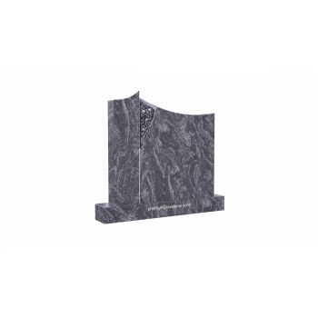 Gravsten PG013<br />Storlek: 75x70 cm<br />Granit: Svart granit