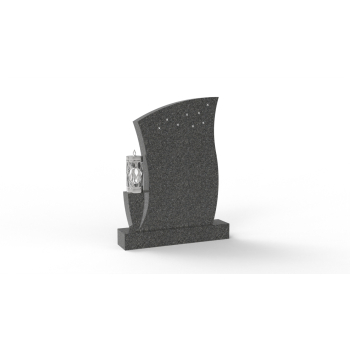 Gravsten PG050<br />Storlek: 60x80 cm<br />Granit: Vulcan